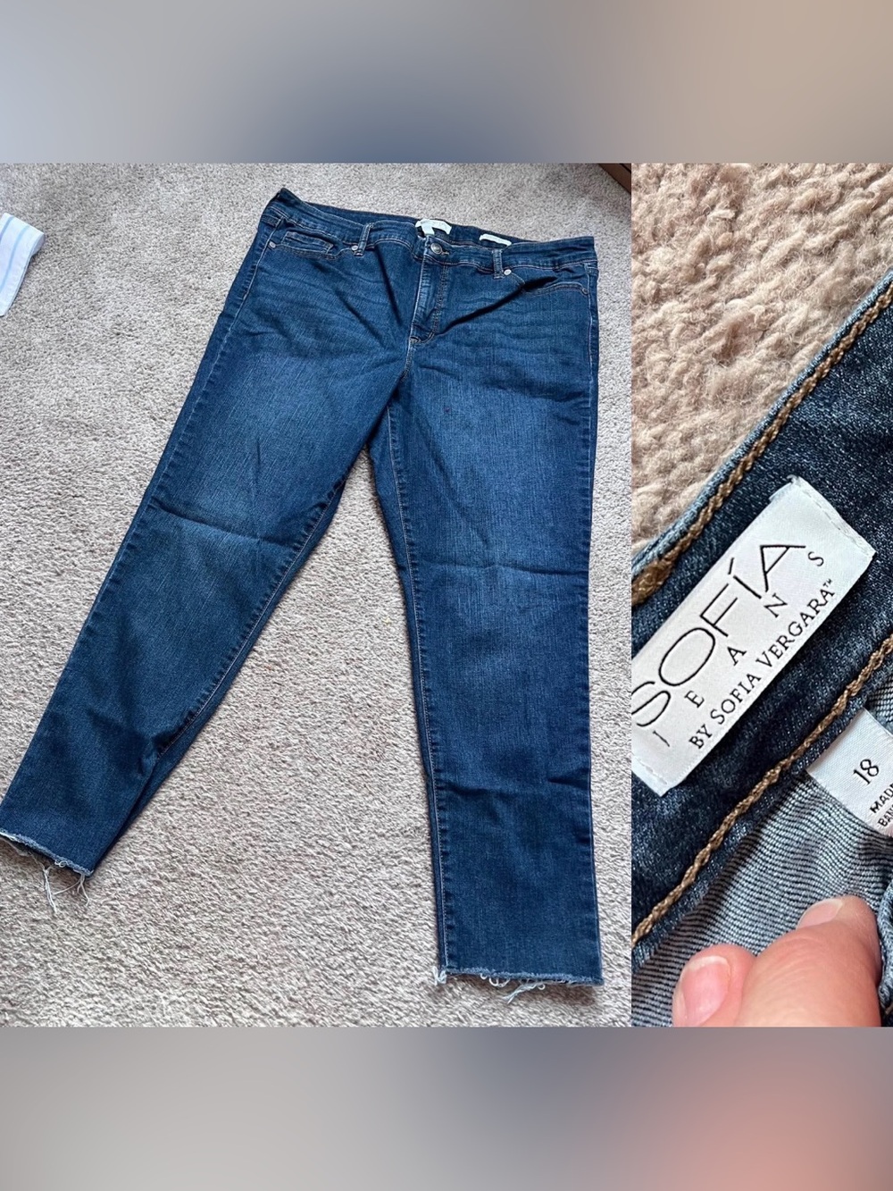 Jeans - Women's Dark Blue Straight Leg Jeans